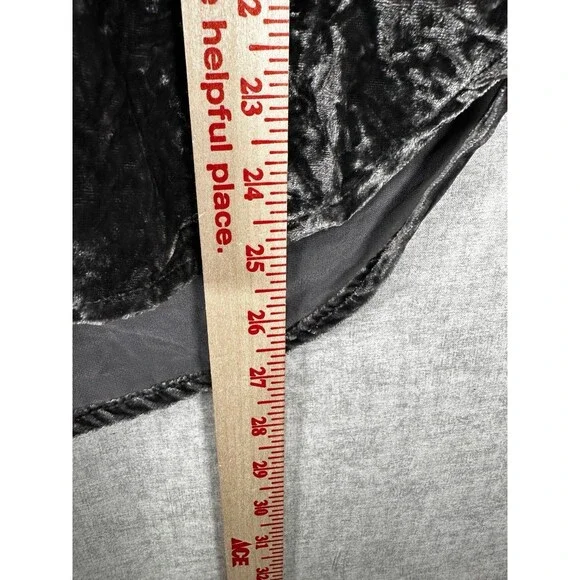 Anthropologie Pilcro Crushed Velvet Femme Buttondown Shirt in Dark Gray XXS - Picture 5 of 7